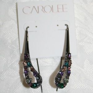 CAROLEE FASHIONABLY LATE PAISLEY ENCRUSTED EARRING